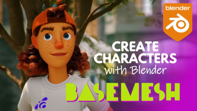 CG COOKIE, LUCAS FALCAO | Basemesh: Create Stylized Characters Quickly with Blender (2024) PCREC [AD] [EN / EN, CN Sub]