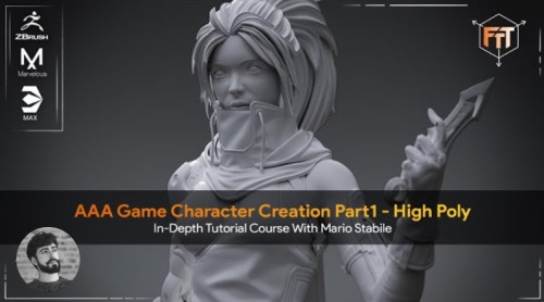 [Flippednorma ls, FastTrack Tutorials, Mario Stabile] AAA Game Character Creation Course Part1 – High Poly [4/2024, ENG]
