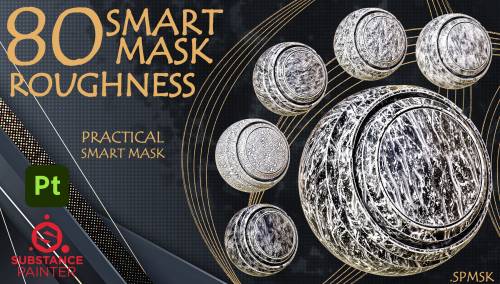 [ Textures ] 80 Practical and useful roughness smart mask high quality – VOl 04 [SPMSK]