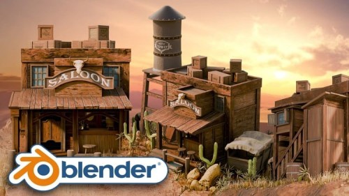 [Udemy, 3D Tudor, Lukas Partauk] Master Blender 3D with Wild West Environments [3/2025, ENG]